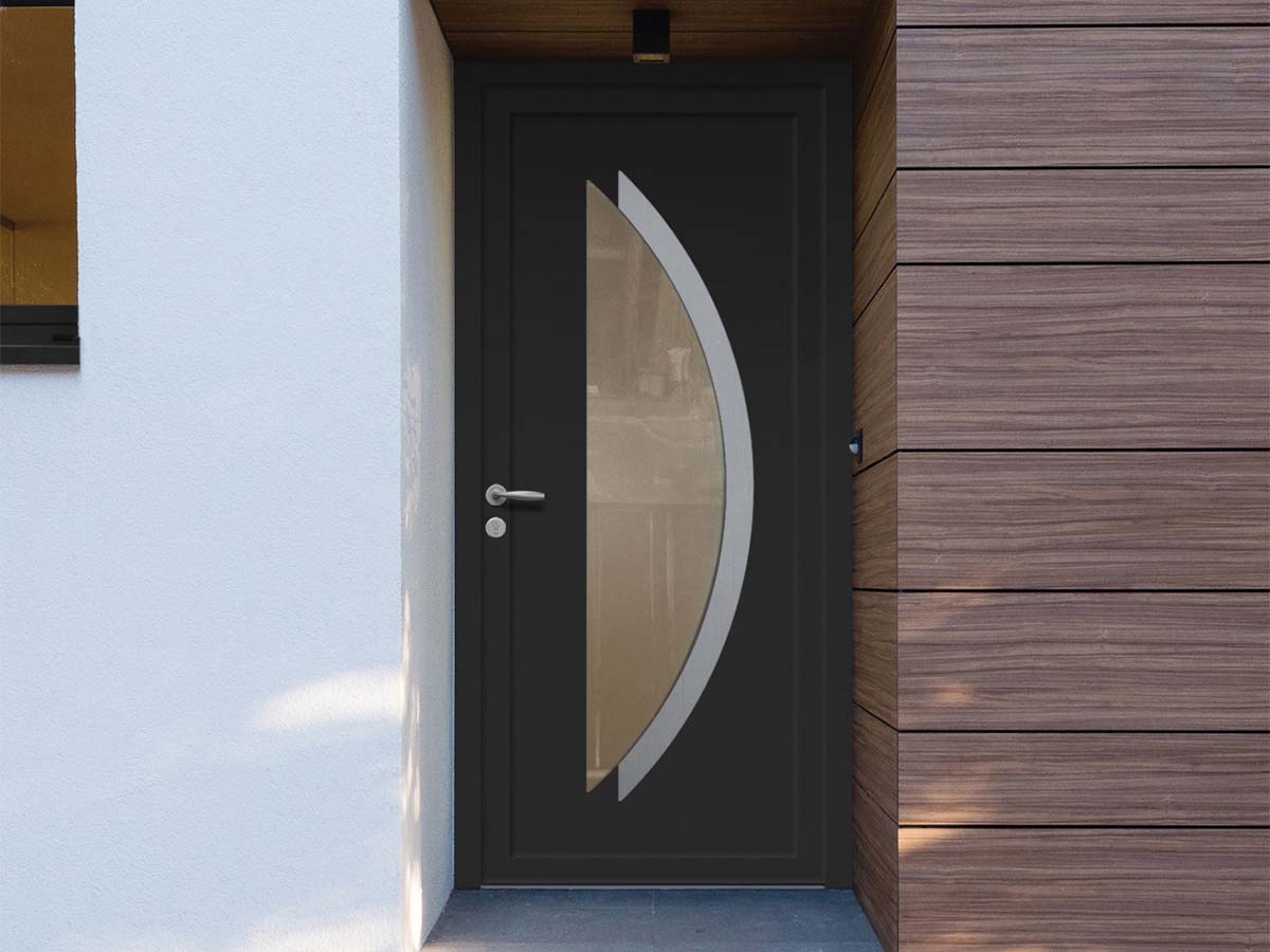 Porte d'entrée à panneau Aluminium Porte d'entrée à panneau Aluminium